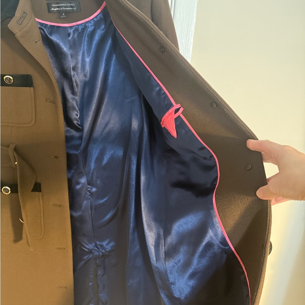 J.Crew Velvet-trimmed Lady Coat NWOT - Picture 8 of 10